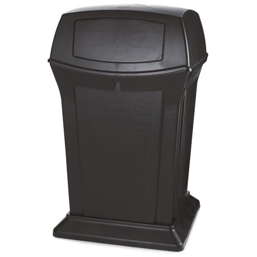 Rubbermaid Ranger 45 Gallon Container with 2 Doors, Black